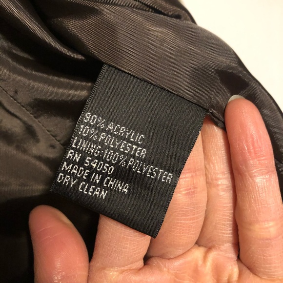 Kasper Open Blazer Crew Neck Tweed Lined Long Sleeve 12 C - Picture 5 of 11